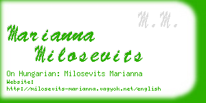 marianna milosevits business card